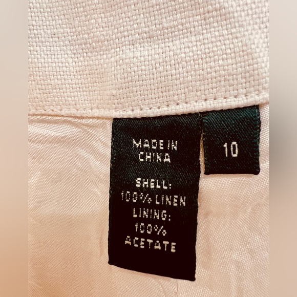 Lauren Ralph Lauren 100% Linen Wide Leg Pants – Ivory | Size 10 - Picture 11 of 12